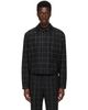 Ernest W. Baker Ernest W. Baker SSENSE Exclusive Gray Check Bomber Jacket - 1