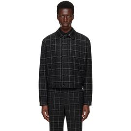 Ernest W. Baker Ernest W. Baker SSENSE Exclusive Gray Check Bomber Jacket