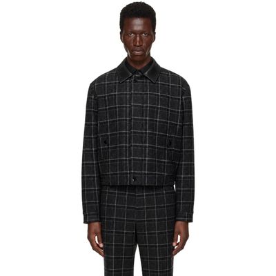 Ernest W. Baker Ernest W. Baker SSENSE Exclusive Gray Check Bomber Jacket