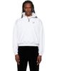 Ernest W. Baker Ernest W. Baker SSENSE Exclusive White Heart Half-Zip Sweatshirt - 1