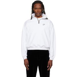 Ernest W. Baker Ernest W. Baker SSENSE Exclusive White Heart Half-Zip Sweatshirt