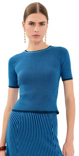 ESCVDO ESCVDO Lienzo Knit Top Blues