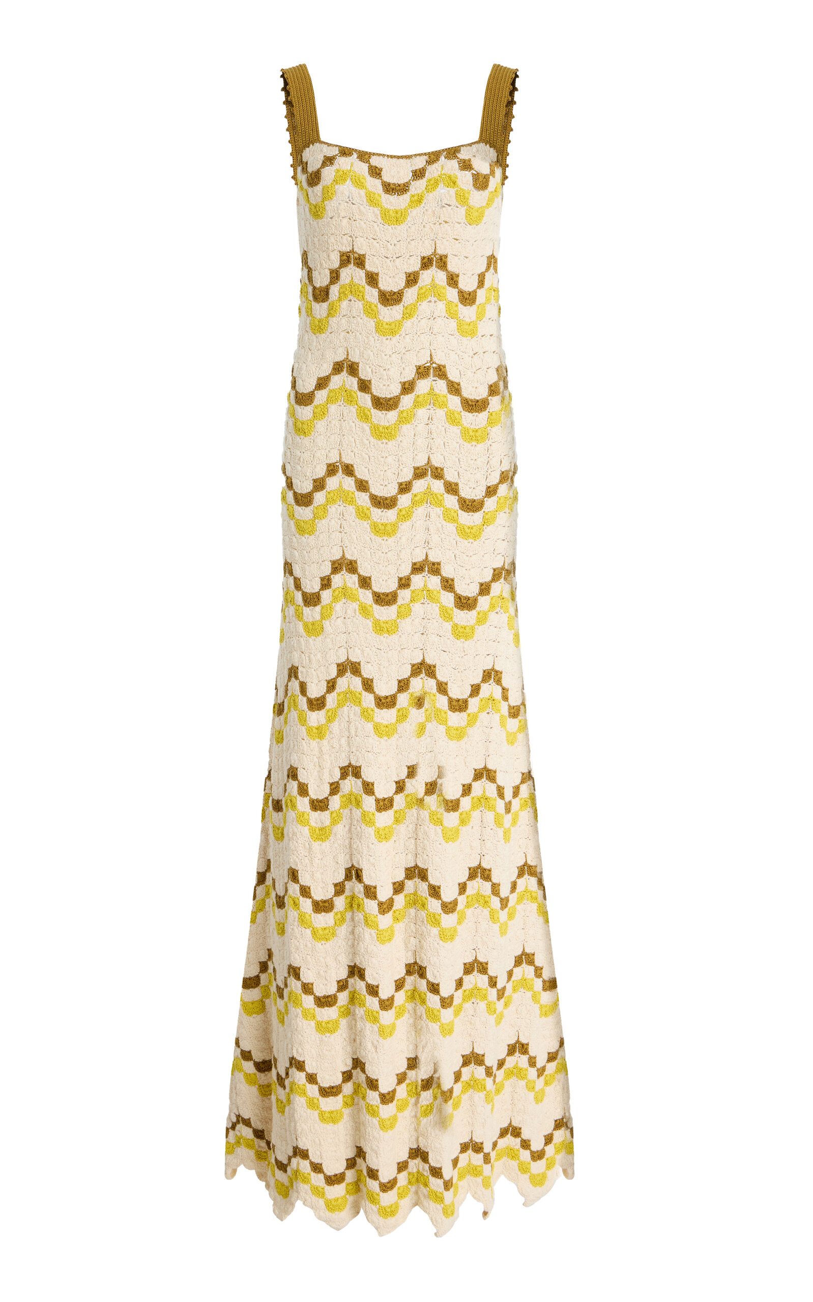 ESCVDO ESCVDO Marea Crocheted Cotton Maxi Dress Ivory L