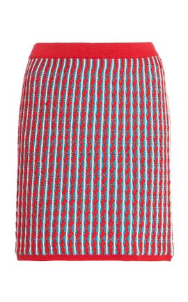 ESCVDO ESCVDO Mito Knit Cotton Mini Skirt Multi S