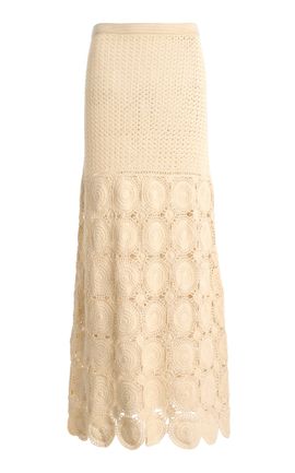 ESCVDO ESCVDO Siula Crocheted Cotton Maxi Skirt