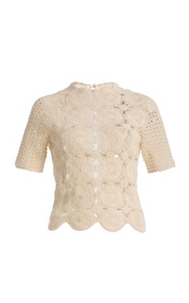 ESCVDO ESCVDO Siula Crocheted Cotton Top