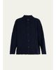 Eskandar 3/4 Width High Neck Cardigan- Mid Length - 1