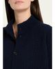 Eskandar 3/4 Width High Neck Cardigan- Mid Length - 5