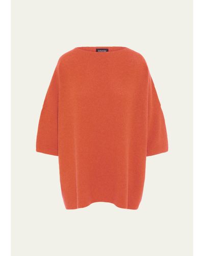 Eskandar Bateau-Neck Moss Stitch Cashmere Sweater