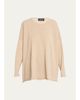 Eskandar Cashmere A-Line Bateau Neck Sweater - Long - 1