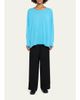 Eskandar Cashmere A-Line Bateau Neck Sweater - Long - 6