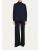 Eskandar Cashmere A-Line Scrunch Neck Sweater - Long Length - 2