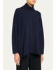Eskandar Cashmere A-Line Scrunch Neck Sweater - Long Length - 4