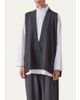 Eskandar Deep V-Neck Cashmere Vest - 5