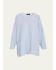 Eskandar Linen-Cotton Bateau Neck Sweater - Mid Plus Length - 1