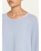 Eskandar Linen-Cotton Bateau Neck Sweater - Mid Plus Length - 5