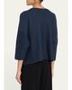 Eskandar Mulberry Silk Cropped Bateau - 3