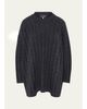 Eskandar Round Neck Sweater - Long Length - 1