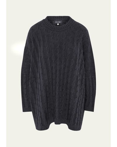 Eskandar Round Neck Sweater - Long Length