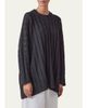 Eskandar Round Neck Sweater - Long Length - 3