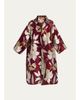 Eskandar Sloped Shoulder Wide A-Line Open Jacket With Collar - 3/4 Length - 1