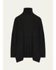 Eskandar Wide Scrunch Neck Top (Mid Plus Length) - 1