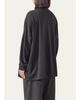 Eskandar Wide Scrunch Neck Top (Mid Plus Length) - 3