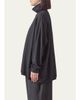 Eskandar Wide Scrunch Neck Top (Mid Plus Length) - 4