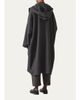 Eskandar Wool Cashmere Wide Hooded Buttoned Coat - 3/4 Length - 3