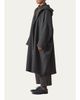 Eskandar Wool Cashmere Wide Hooded Buttoned Coat - 3/4 Length - 4