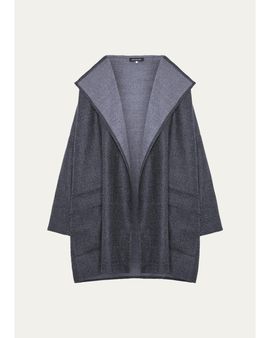 Eskandar Wool Wide Jacket Coat - Long Plus Length