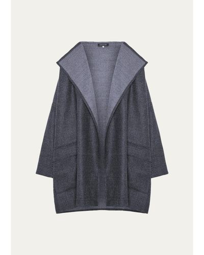 Eskandar Wool Wide Jacket Coat - Long Plus Length
