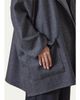 Eskandar Wool Wide Jacket Coat - Long Plus Length - 4