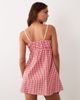 Esmée Esmée beach mini dress with contrast piping details in red gingham - 2