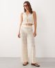 Esmée Esmée crochet tie front beach pants in beige-Neutral - 1