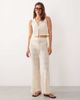 Esmée Esmée crochet tie front beach vest in beige-Neutral - 2