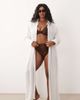 Esmée Esmée Curve maxi beach shirt summer dress in white - 1