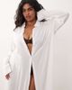 Esmée Esmée Curve maxi beach shirt summer dress in white - 2