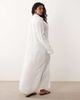 Esmée Esmée Curve maxi beach shirt summer dress in white - 4