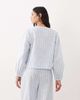 Esmée Esmée Curve tie front long sleeve beach top in blue & white stripe - part of a set - 4