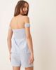 Esmée Esmée Exclusive bow detail beach crop top in blue and white stripe - 3