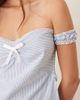 Esmée Esmée Exclusive bow detail beach crop top in blue and white stripe - 4