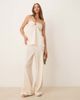 Esmée Esmée Exclusive halter tie front beach top in cream-White - 2