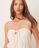 Esmée Esmée Exclusive halter tie front beach top in cream-White - 3