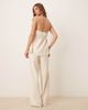 Esmée Esmée Exclusive halter tie front beach top in cream-White - 4