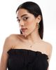 Esmée Esmée Exclusive ruched bandeau linen mix top in black - 4