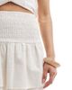 Esmée Esmée Exclusive ruffle mini skirt with shirred waist in white - part of a set - 2