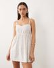 Esmée Esmée mini beach dress in white ditsy floral-Multi - 1