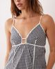 Esmée Esmée mini beach dress with contrast piping in black & white gingham - 3