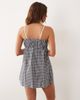 Esmée Esmée mini beach dress with contrast piping in black & white gingham - 4